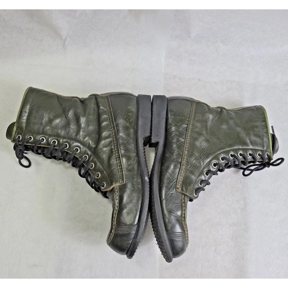 VTG Browning The Sportsman’s Boot Green Leather Lace Up Hunting Boots USA 7.5 A
